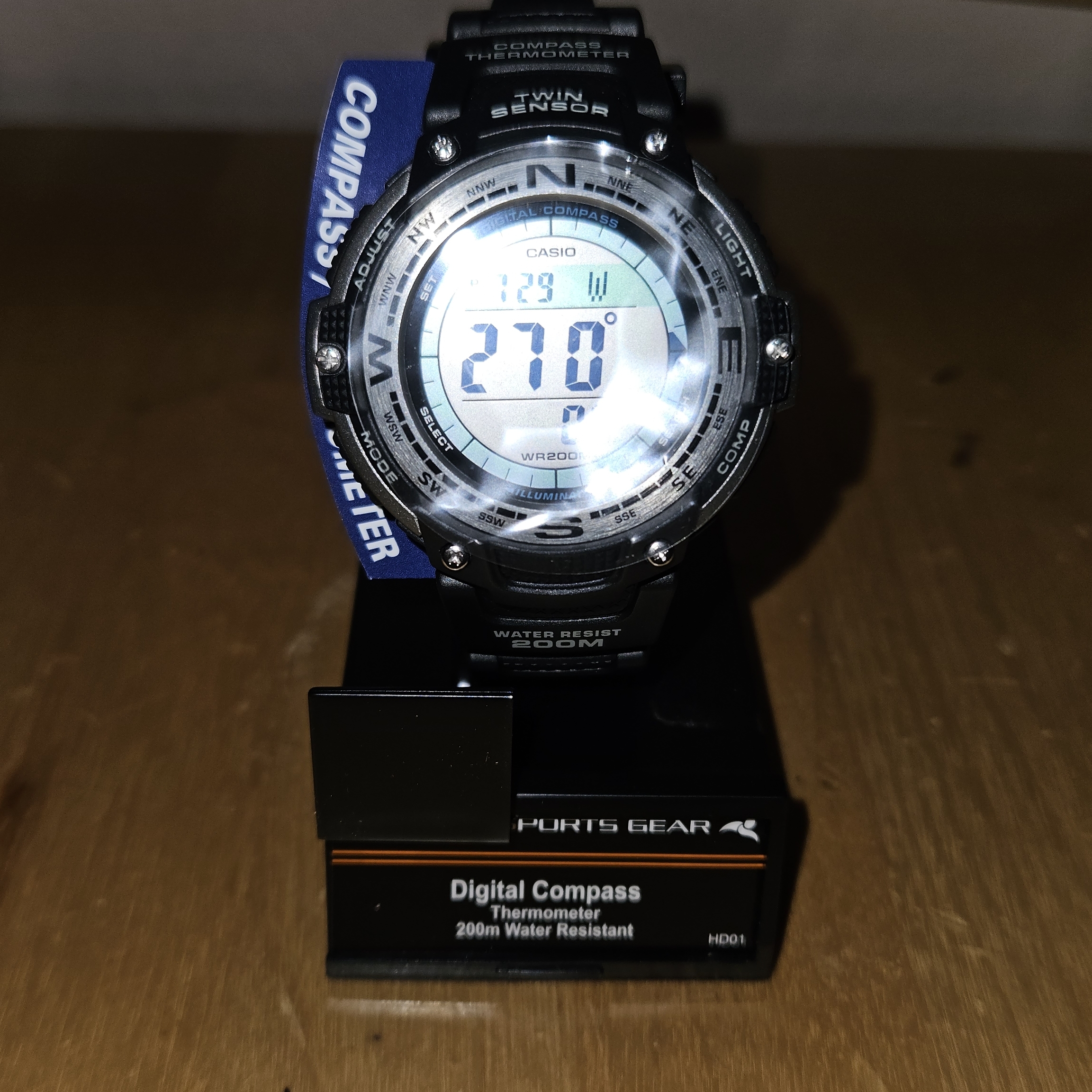 Casio Black And Silver Digital Compass Watch Casio Black And Silver Digital Compass Watch